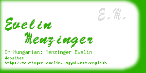 evelin menzinger business card